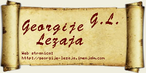 Georgije Ležaja vizit kartica